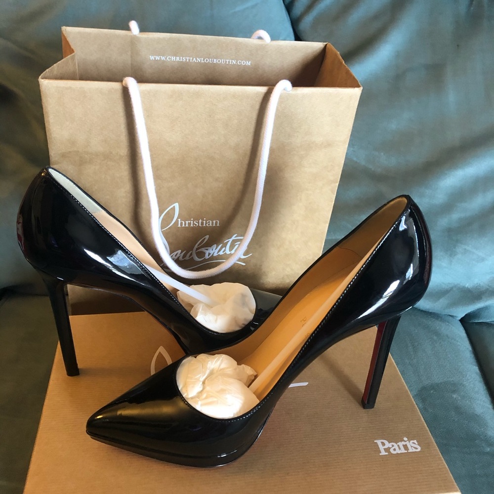 Christian Louboutin Pigalle Plato 120 patent calf